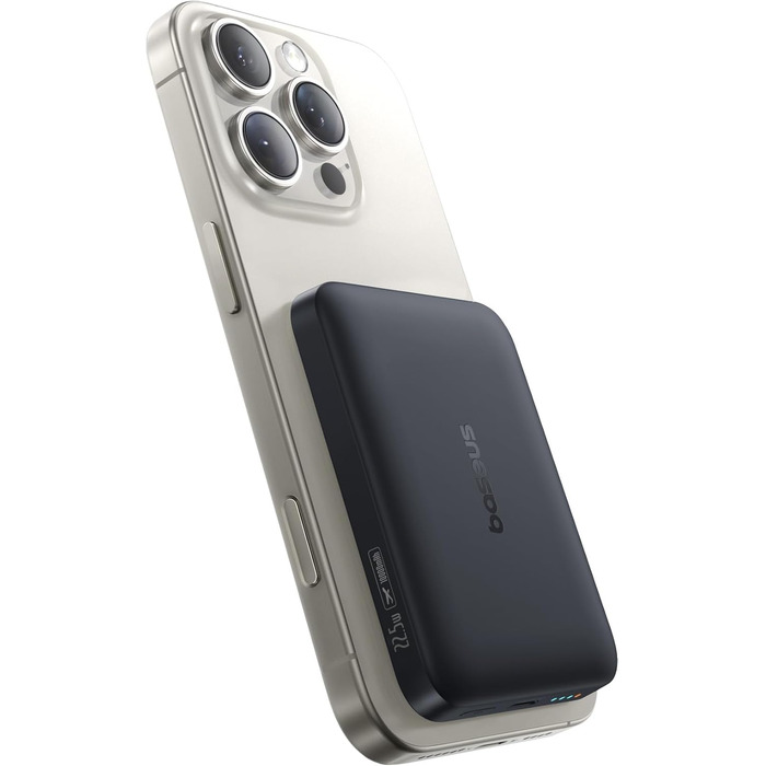 Power Bank Baseus Enerfill MagSafe 10000mAh 22.5W Чорний - Бездротова зарядка MagSafe для iPhone