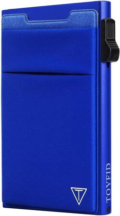 RFID-захищений картхолдер Pop-up: тонкий гаманець з відділенням для монет (1 шт., блакитний)