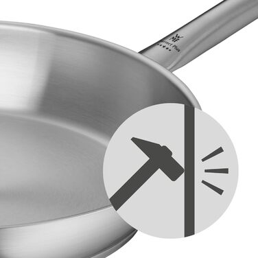 Сковорода WMF Gourmet Plus 28 см, нержавіюча сталь, індукція, матова, для всіх плит, духовка до 250°C