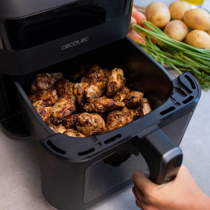 Cecotec 6L Hot Air Fryer Cecofry Experience Window 6000. 1300 W, PerfectCook Technology, adjustable temperature, window, touch control panel, 9 modes, timer, black | Window