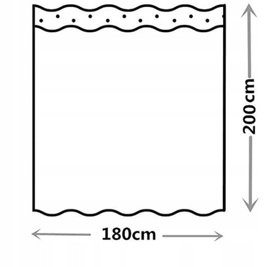 Сучасна текстильна штора для ванни, сіра, 180x200 см, з кільцями