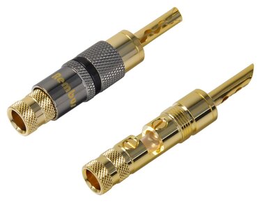 Бананові роз'єми BS-216 позолочені, 4 шт. для акустичних кабелів