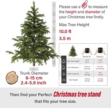 Підставка для ялинки Tree Nest - міцна та надійна, для ялин з діаметром стовбура до 15 см та висотою до 3,5 м. Білий колір, з резервуаром для води.