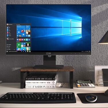 Дерев'яна підставка для монітора OROPY, темно-коричнева, 40x23x14 см, органайзер для ноутбука, ПК, офісу та дому