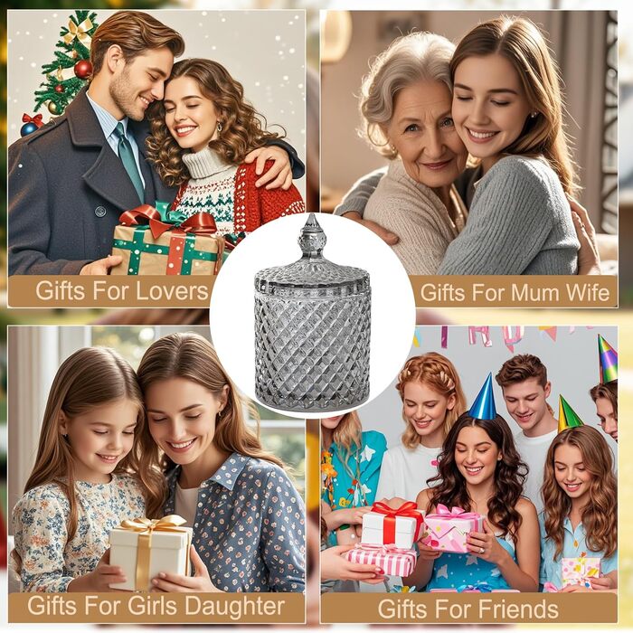 Контейнер для ватних паличок та дисків 2 шт. Прозорий скляний органайзер для ванної кімнати та туалетного столика. Підходить для ватних паличок, дисків, солі для ванни.