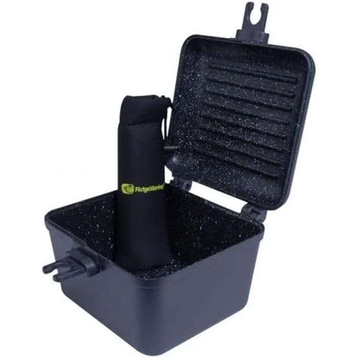 Сковорода та каструля RidgeMonkey Connect Deep Pan & Griddle Granite Edition для приготування їжі біля води