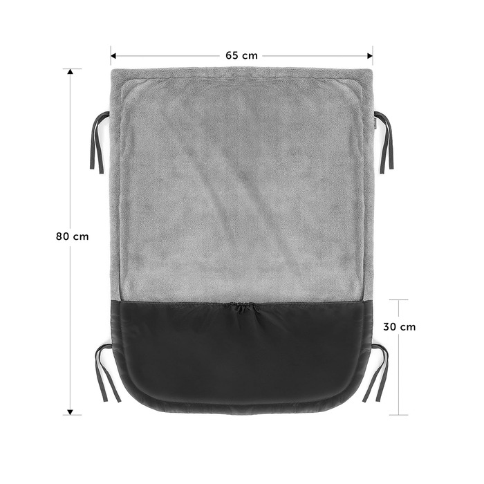 Zamboo Universal Car Seat Cover for Strollers and Buggies - Waterproof Outdoor Footmuff for Sport Carts & Joggers - Black Gray