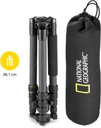 Штатив National Geographic Foto з моноподом, карбон, 5-секційний, до 8 кг, з кульковою головкою та сумкою (NGTR004TCF)