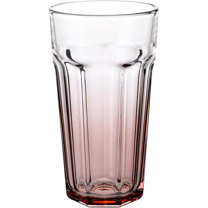 Cocktail Glasses, Large Drinking Glasses, Cuba Libre Glasses | 700 ml | Set of 6 | Cocktail Highball Water Glasses Set XXL Tumblers Retro Design | GIGI Collection | WATERCOLOR OMBRE - Hand Wash