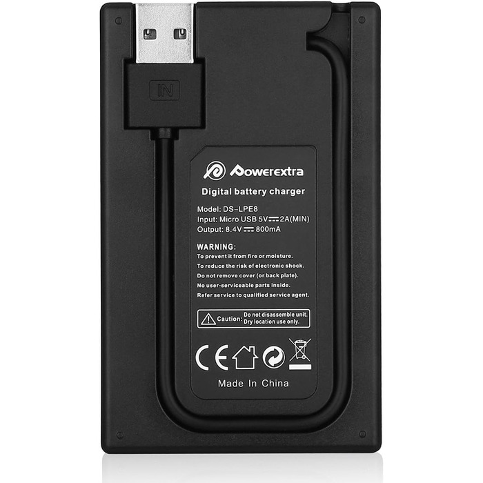 Зарядний пристрій Powerextra LCD для акумулятора LP-E8 Canon EOS 550D 600D 650D 700D