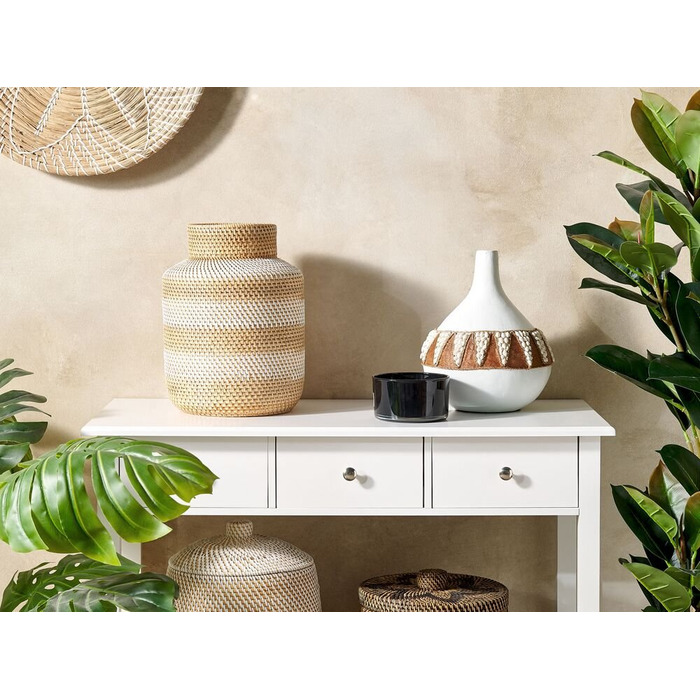 Декоративна керамічна ваза RENUN, 36 см, натуральний колір