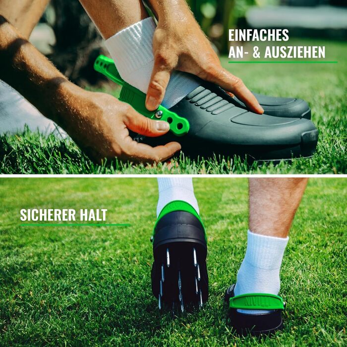 Nivilli AIR - Nail Clog, lawn aerator shoes for easy aeration or scarifying of the lawn. (SMALL 39-43)