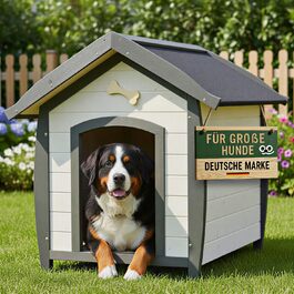 Будка для собак Zooprinz Bella - водовідштовхуюча, з масивного дерева, для вулиці, екологічна фарба, 3 розміри (XL)