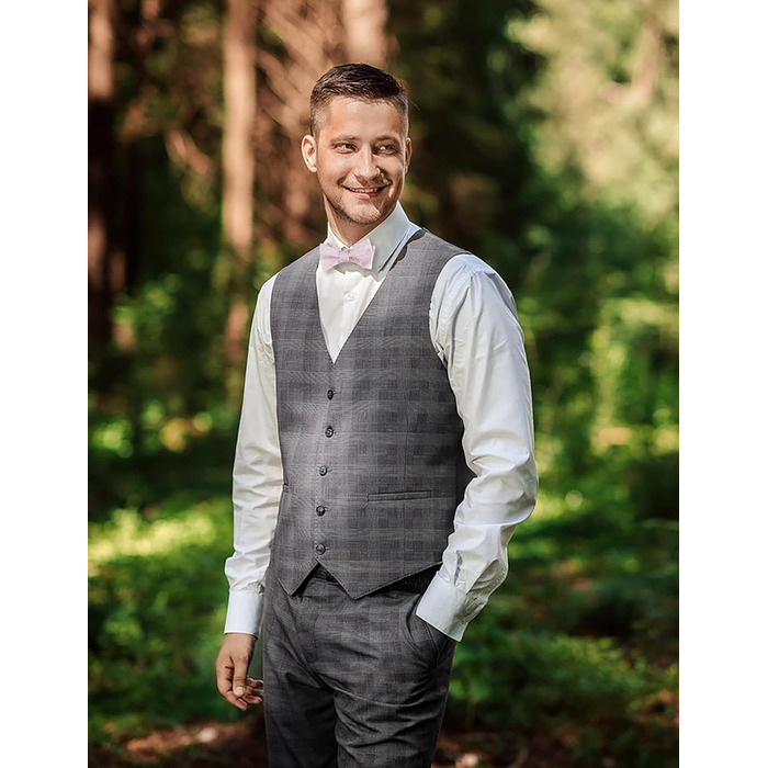 Мужская галстук-бабочка Alizeal Retro Paisley с платком в комплекті, бирюзовый цвет (универсальный размер, розовый/серебристый)