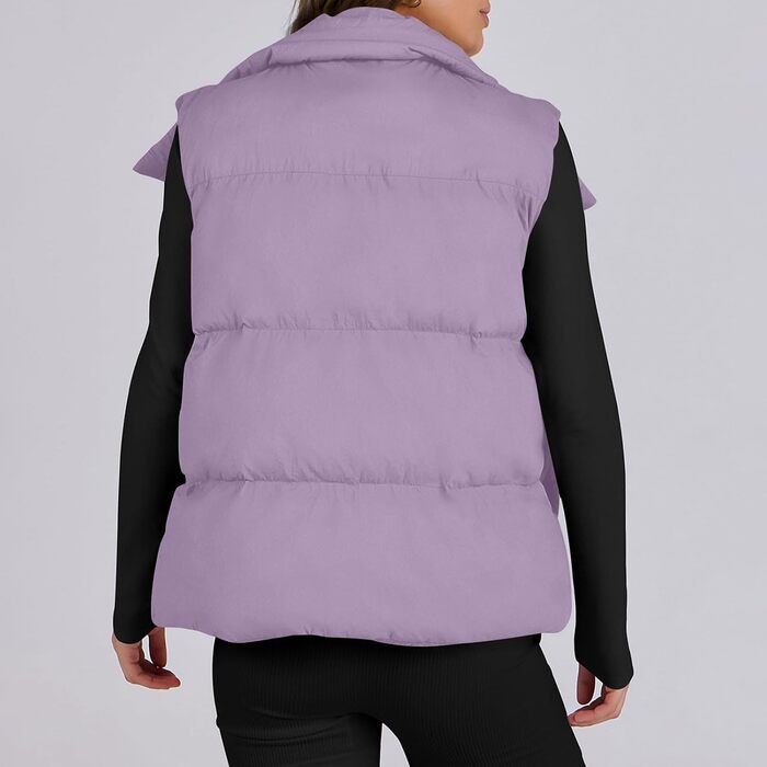 Жіноча куртка з пухом, легка, на блискавці, класична модель, тепла, для осені та зими, оверсайз (XL, світло-фіолетовий)