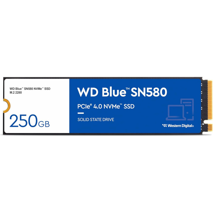 SSD WD Blue SN550 NVMe 250GB - Швидкий внутрішній накопичувач M.2 2280 для ПК