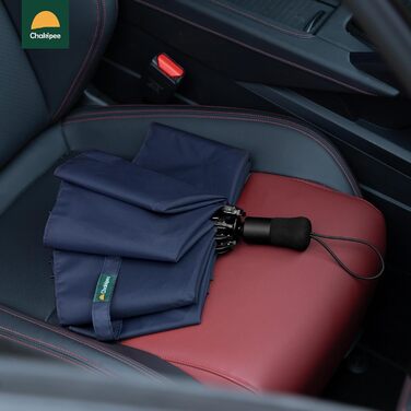 Чакіпі Шкіпер: компактний дорожній парасолька, великий, стійкий до вітру – перевернутий складаний парасолька для чоловіків та жінок, автоматичний кишеньковий парасолька для дощу, 10 спиць, тканина 210T, розмах 105 см (блакитний)