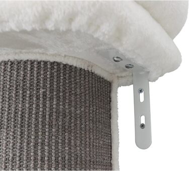 TRIXIE Cat Tree Acadia 160 cm in white/grey – multi-level cat tree with cosy lounging areas and wall mounting, comfortable & stable – 44073