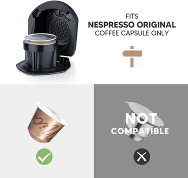 RECAFIMIL Адаптер для капсул Nespresso, багаторазовий конвертер для кавових капсул, тримач, сумісний з Genio S/Piccolo XS