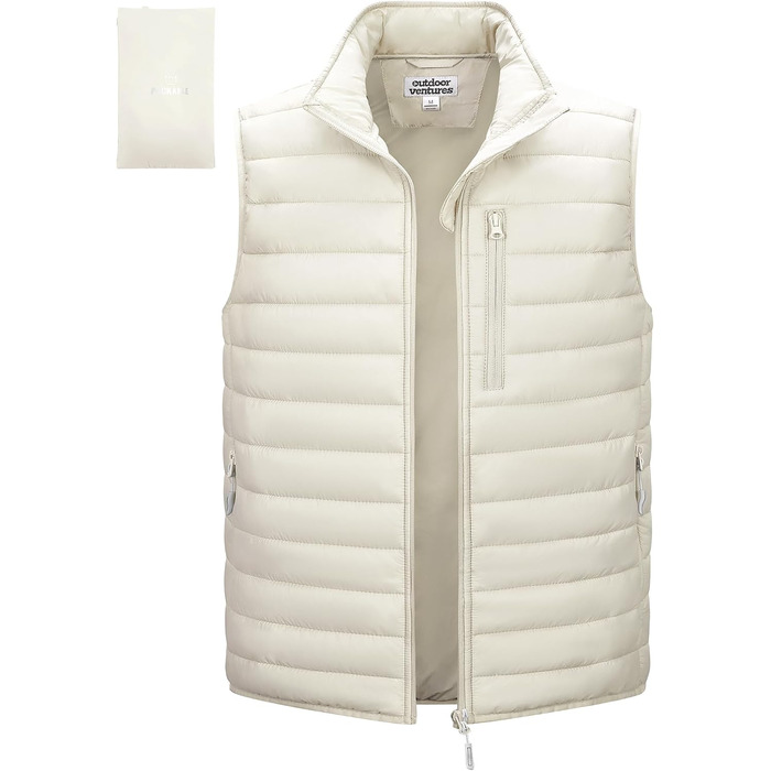 Чоловіча степкова жилетка Outdoor Ventures – легка, пакувальна, для активного відпочинку, бігу, гольфу, походів, їзди на коні (Абрикосовий, XXL)