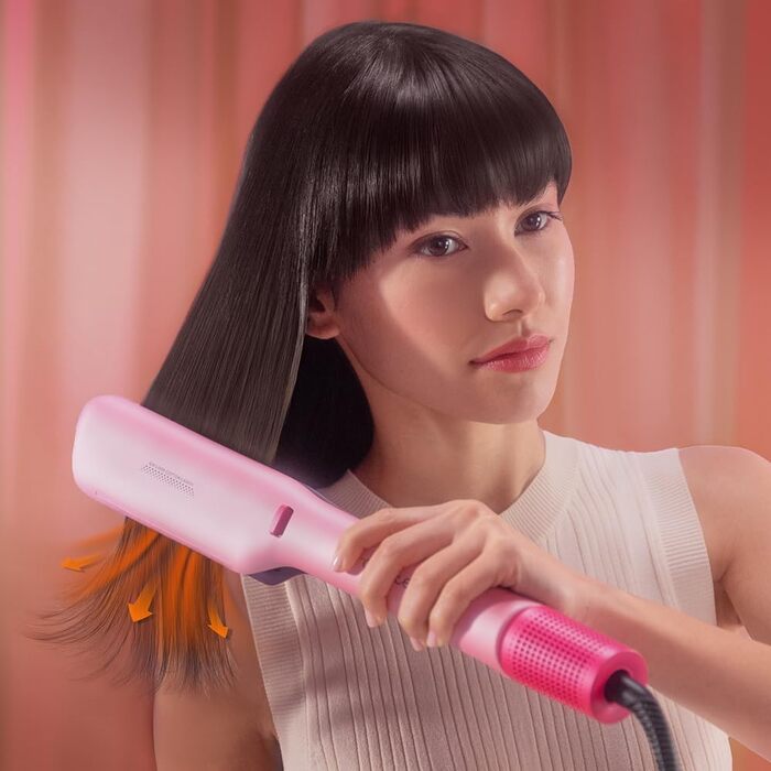Випрямляч для волосся Cecotec AirLisse 2in1 ForceDry з функцією іонізації та холодного повітря, 1000 Вт, чорний