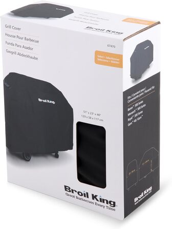 Чохол для гриля Broil King 67470 Select, 129 см, чорний
