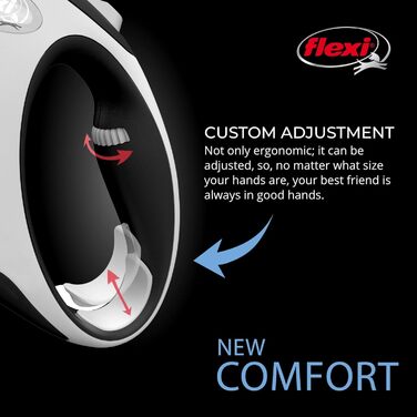 Висувна обплітальна стрічка для собак FLEXI New Comfort, 5 м, розмір S, до 15 кг, сіра/чорна