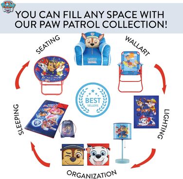 Складана дитяча скриня для іграшок Paw Patrol Chase, Marshall і Skye, міцна з кришкою, Nickelodeon