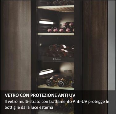 Haier 34 Bottle Wine Refrigerator - 2 Zone Wine Cooler with UV Glass Door, Wi-Fi & Touch Display, Vibration-Free Storage