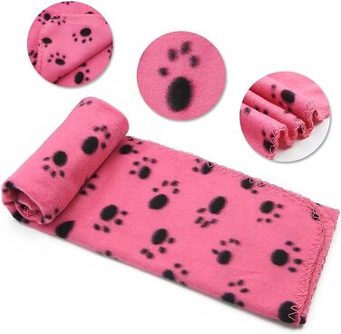 6 м'яких флісових пелюшок для собак, котів, тварин (60 x 70 см)