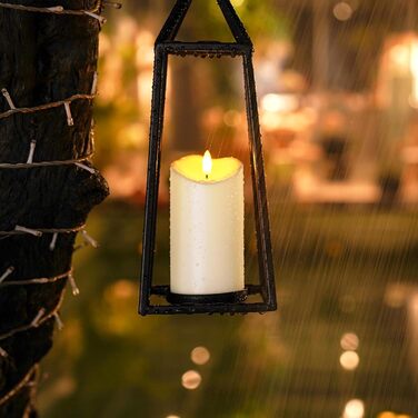Homemory Rechargeable Flameless Candles, LED Candles, Battery-Powered Candles with Remote Control and Timer, Waterproof, Durable, 3-Pack