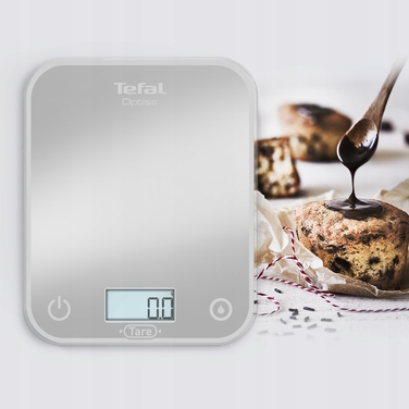 Кухонні ваги Tefal Optiss, сріблястий/сірий, 5 кг