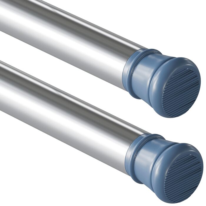 Штанга для штор без свердління, телескопічна, 83-160 см (діаметр 25 мм), для ванної, вікна, шафи (срібна), 52-70 см (1 шт.)