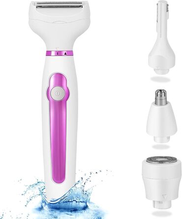 Електричний жіночий триммер 4-в-1 для обличчя, тіла, зони бікіні та брів. Триммер для інтимної зони з сумкою