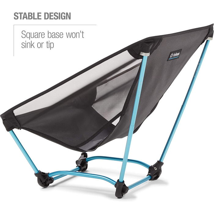 Стілець Helinox Ground Chair: легкий, складний, для кемпінгу та подорожей, чорний