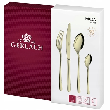 Набір столових приборів Gerlach Muza Gold, 24 предмети