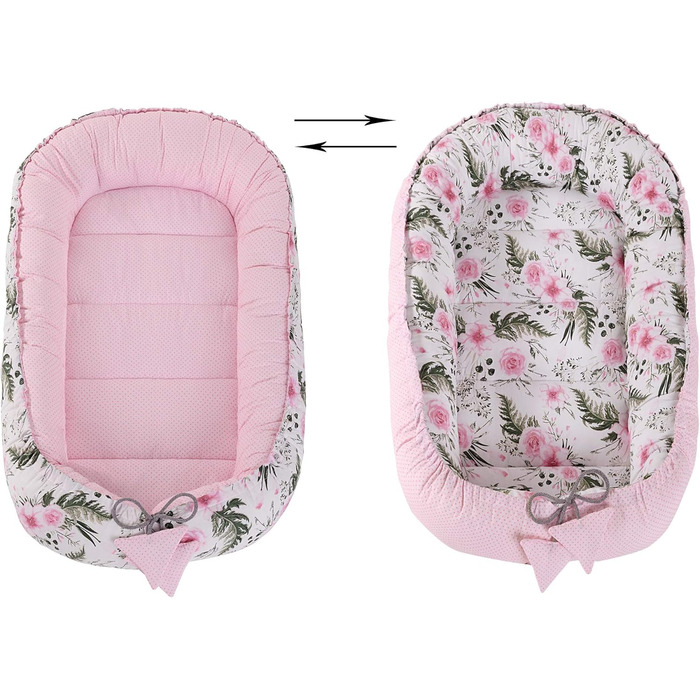 Килимок для кота та собаки Medi Partners 75x60x10 см: м'яке ліжко-гніздо з зірками (рожевий)