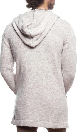 Чоловічий кардиган Carisma з капюшоном, великий розмір XL, бежевий • Зручний кардиган для чоловіків з кишенями