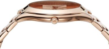Жіночий годинник Michael Kors Slim Runway 42мм, кварцовий механізм, сталевий браслет, колір рожеве золото