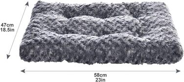 Amazon Basics Machine Washable Dog Bed for Large Dogs - Washable and Durable, 102 x 69 x 9 cm, Gray Swirl (L 46 x W 6 x H 5 cm (Pack of 2))