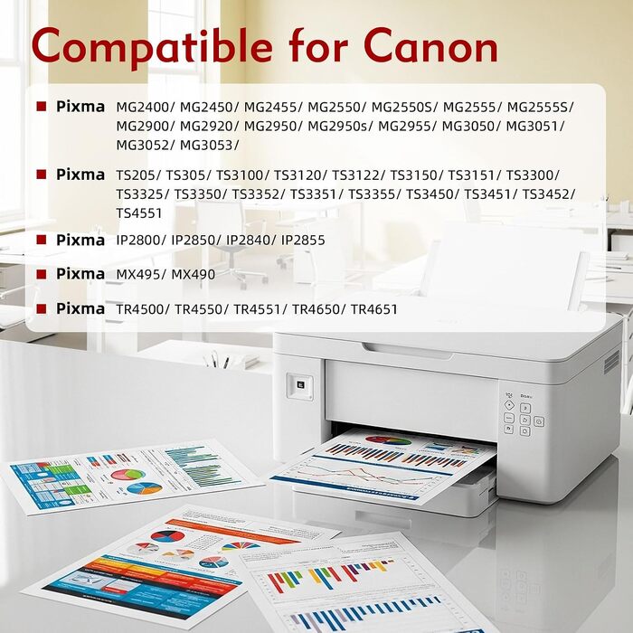 Комплект картриджів ColoWorld PG-545XL та CL-546XL (чорний, кольоровий) для принтерів Canon Pixma TS3350, TS3351, TS3450, TS3451, TR4550, TR4551, MX495, MG2550s, MG3050, TS3150