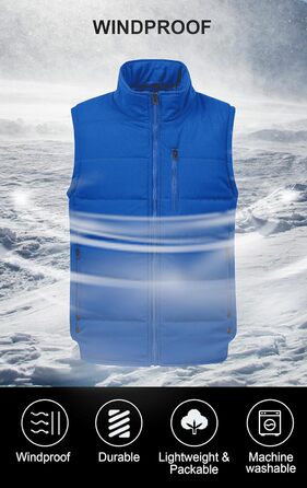 Чоловіча легка зимова куртка-пуховик Chriuno, синій (XL)