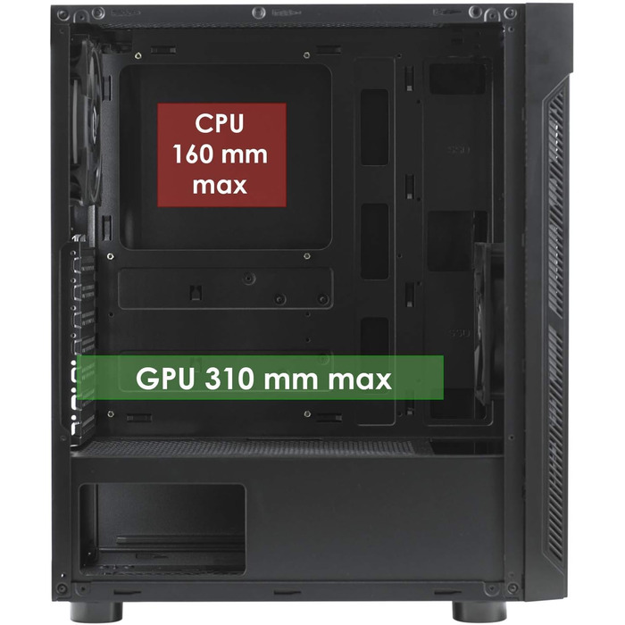 Корпус для ПК EMPIRE GAMING Spartan ARGB: середній ATX-корпус з LED підсвічуванням та скляною панеллю