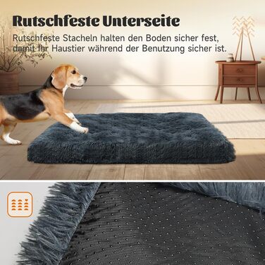 Крісло-лежанка для собак MDDK, 75x50x8 см, сірий, м'яке, миється