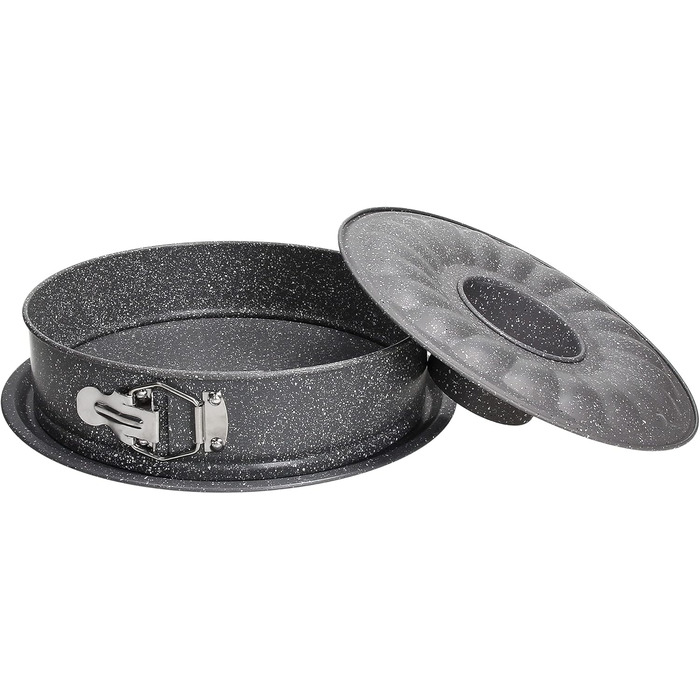 Форма для випічки Tognana Pure Roq, 22 см, знімні бортики, алюміній, чорна (сферична форма, 2 частини, 25 см)