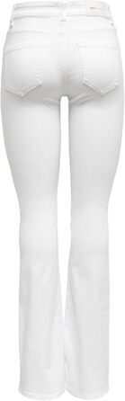 Джинси жіночі кльош ONLBLUSH білі, середньої посадки, розмір M/32L