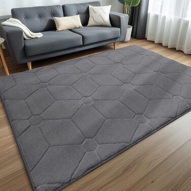 Sour Lemon Rug Living Room 160x230cm, Rug Gray Washable Rug Children's Room Fluffy Rug Bedroom Carpet Rugs Area Short Pile Fluffy Non-Slip Children's Room Rugs