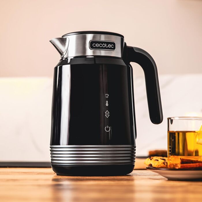 Електричний чайник Cecotec ThermoSense 600 Touch White, 1.7 л, 2200 Вт, з нержавіючої сталі та пластику, LED-підсвітка, поворотна база 360°