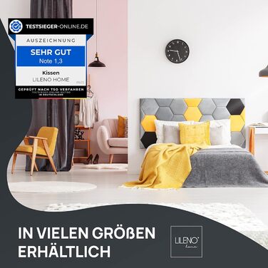 LILENO HOME Набір 6 подушок 40x40 см для алергіків, поліестер, для дивана, софи, коктейльних та головних подушок, внутрішня подушка, прати при 40°C