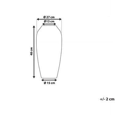 Керамічна ваза Beliani, 27 x 1 см